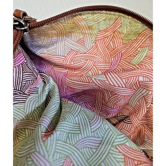 The Sak Genuine Leather Bag Crossbody Embroidered Adjustable Strap Foldover - Picture 8 of 16